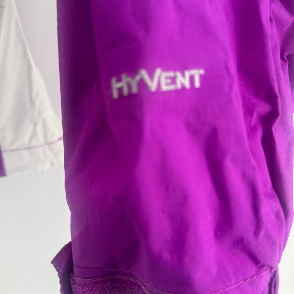 The North Face HyVent Rain Jacket Women Medium Purple White Solid Regular Modern - Picture 9 of 11